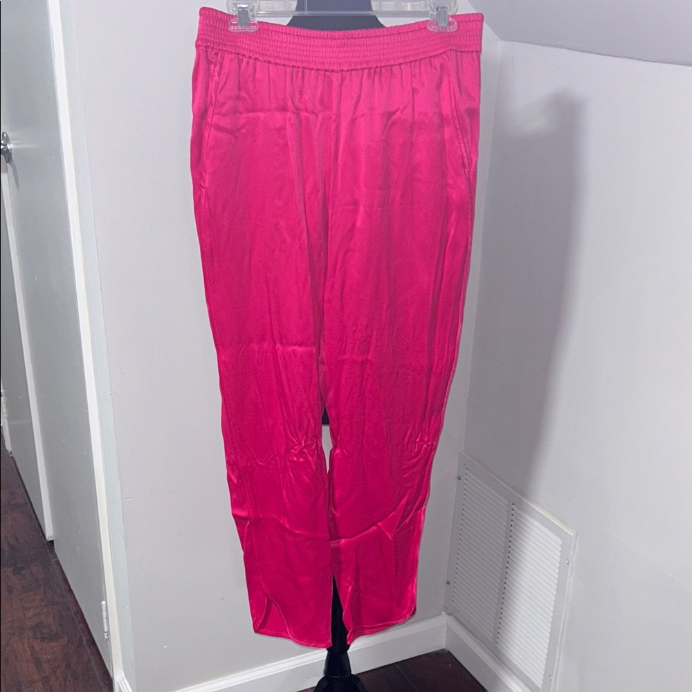 Zara Fuchsia Satin Trousers